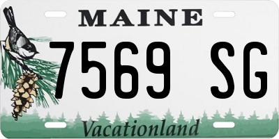 ME license plate 7569SG