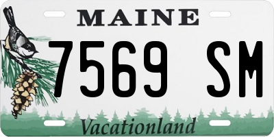ME license plate 7569SM