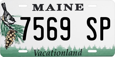 ME license plate 7569SP