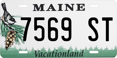 ME license plate 7569ST