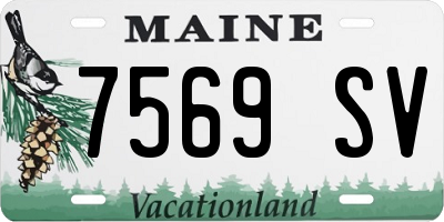 ME license plate 7569SV