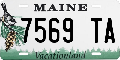 ME license plate 7569TA