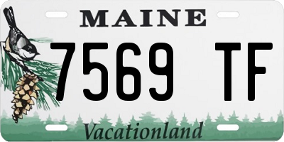 ME license plate 7569TF