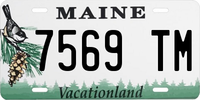 ME license plate 7569TM