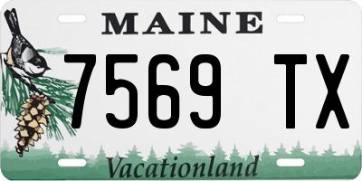 ME license plate 7569TX