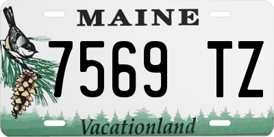 ME license plate 7569TZ