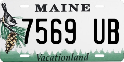 ME license plate 7569UB