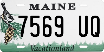 ME license plate 7569UQ