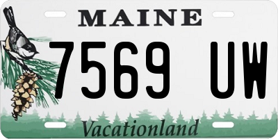 ME license plate 7569UW