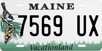 ME license plate 7569UX