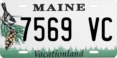ME license plate 7569VC