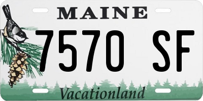 ME license plate 7570SF