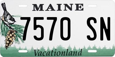 ME license plate 7570SN
