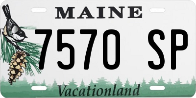 ME license plate 7570SP