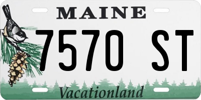 ME license plate 7570ST