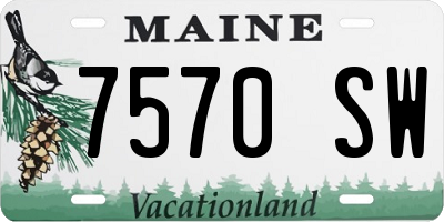 ME license plate 7570SW
