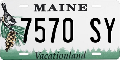 ME license plate 7570SY