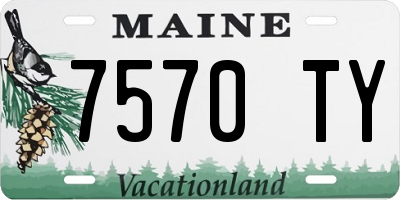 ME license plate 7570TY