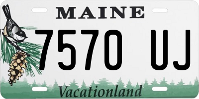 ME license plate 7570UJ