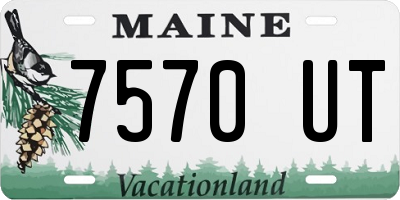 ME license plate 7570UT