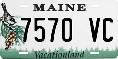 ME license plate 7570VC