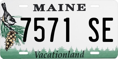 ME license plate 7571SE