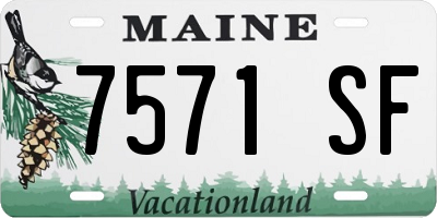 ME license plate 7571SF