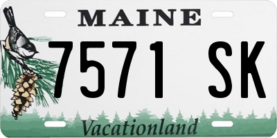 ME license plate 7571SK