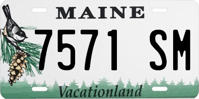 ME license plate 7571SM
