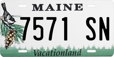 ME license plate 7571SN