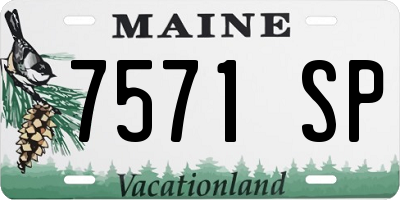 ME license plate 7571SP