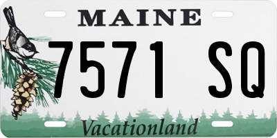 ME license plate 7571SQ