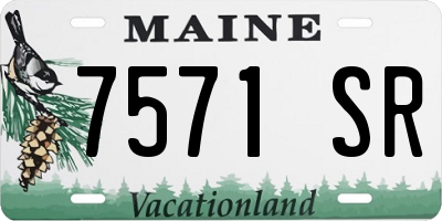 ME license plate 7571SR