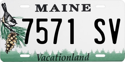 ME license plate 7571SV