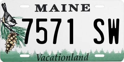 ME license plate 7571SW