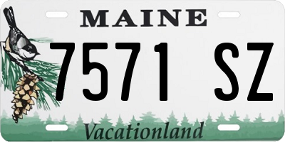 ME license plate 7571SZ