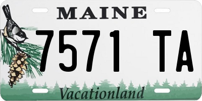 ME license plate 7571TA