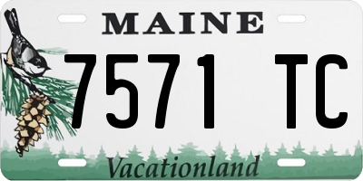 ME license plate 7571TC