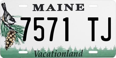 ME license plate 7571TJ
