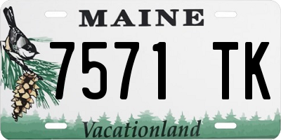 ME license plate 7571TK