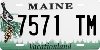 ME license plate 7571TM