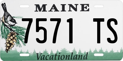 ME license plate 7571TS