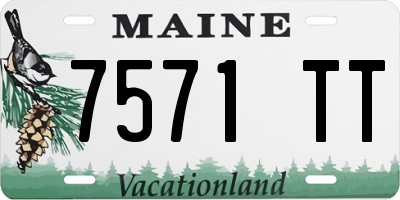 ME license plate 7571TT