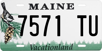 ME license plate 7571TU