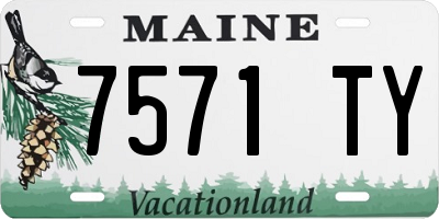 ME license plate 7571TY