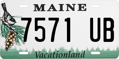 ME license plate 7571UB