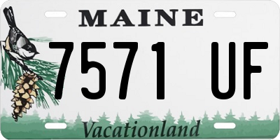 ME license plate 7571UF