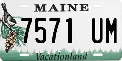 ME license plate 7571UM