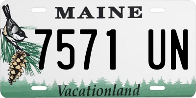ME license plate 7571UN