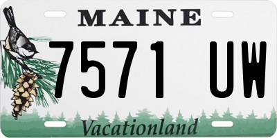 ME license plate 7571UW